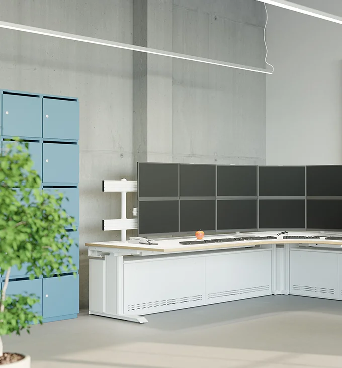 Moderne, ergonomisch ingerichte werkomgeving